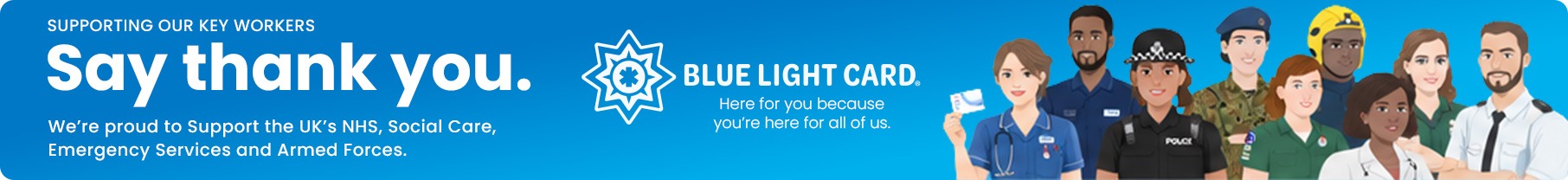 Say thank you — supporting NHS, social care, emergency services and armed forces with Blue Light Card